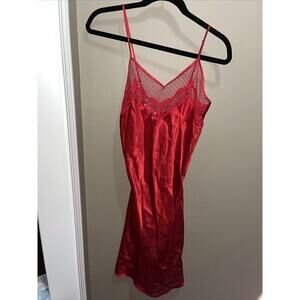 Victoria’s Secret Vintage Gold Label Red Maxi Slip Sleepwear SZ S EUC